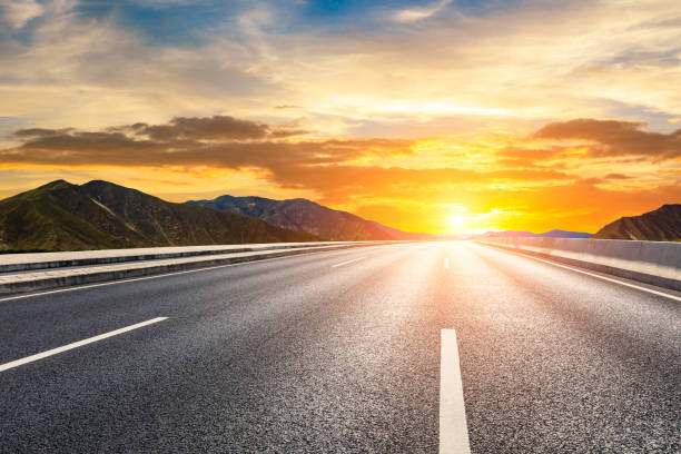 istock Asphalt road and mountain with sky cloud natural scenery. 1281553006