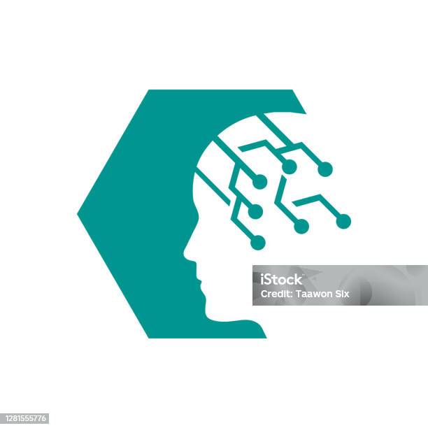 Machine Learning Logo Design Vector Illustrations Brain Ai Technology ...