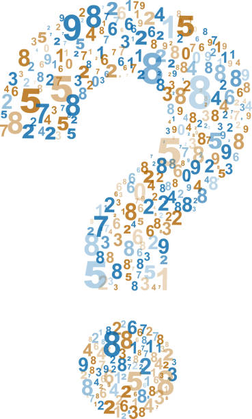 math question question mark design made of numbers number magnet stock illustrations