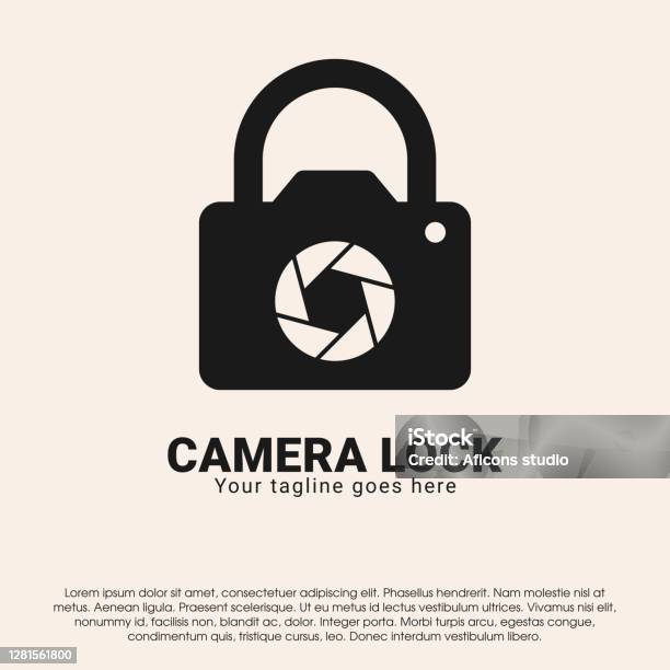 Camera Lock Design Modern Camera Lock Logo Design Concept Template Camera Logo With ...
