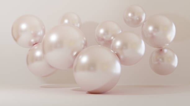istock A pearl ball foat in the air Minimal style 1281566246