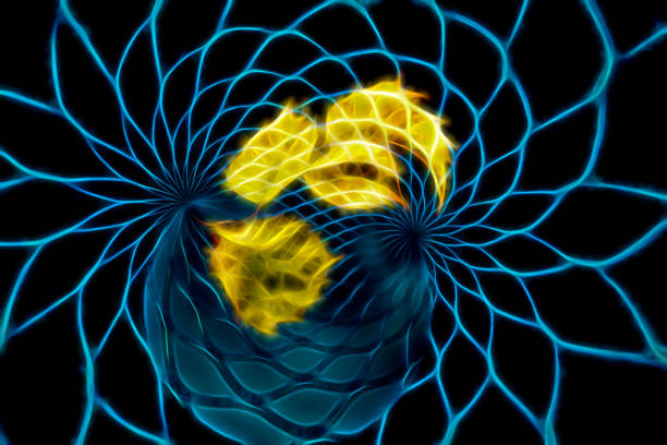 Abstract fractal blue background with a fancy pattern. For design and network