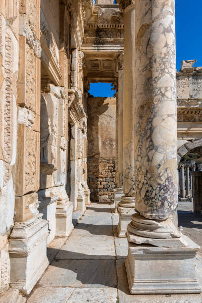 istock Old ruins of Celsius Library in ancient city Ephesus 1281574949
