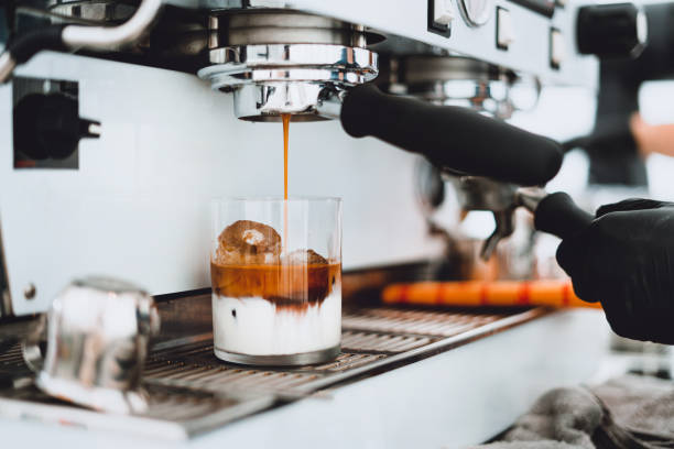 istock The barista is brewing milk coffee. 1281576403