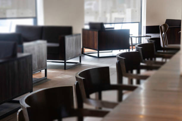 istock Clean coffee shop furniture set 1281577306