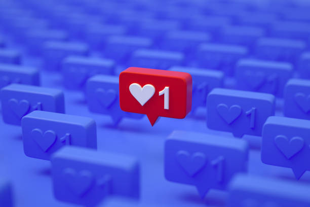 istock Social media notification like icon 1281578474