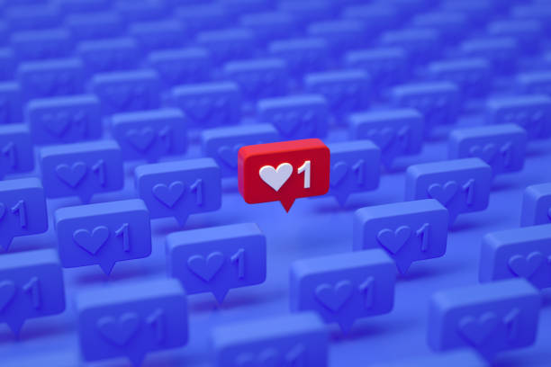 istock Social media notification like icon 1281578529