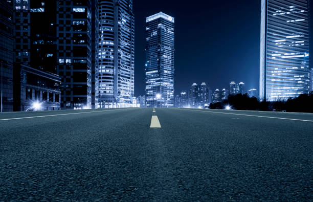 istock Freeway skyline and commercial financial center 1281580530