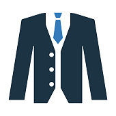 istock Blazer, clothes, suit icon. Vector graphics 1281580726