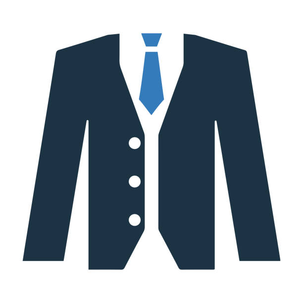 Blazer, clothes, suit icon. Vector graphics Perfect use for print media, web, stock images, commercial use or any kind of design project. blazer jacket stock illustrations