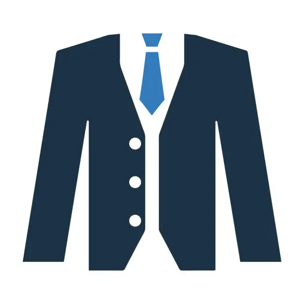 Vector illustration of Blazer, clothes, suit icon. Vector graphics