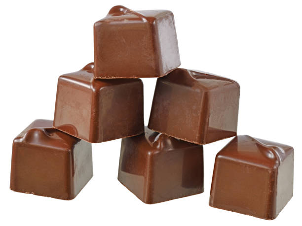 istock Cubes of chocolate candy isolated 1281581395