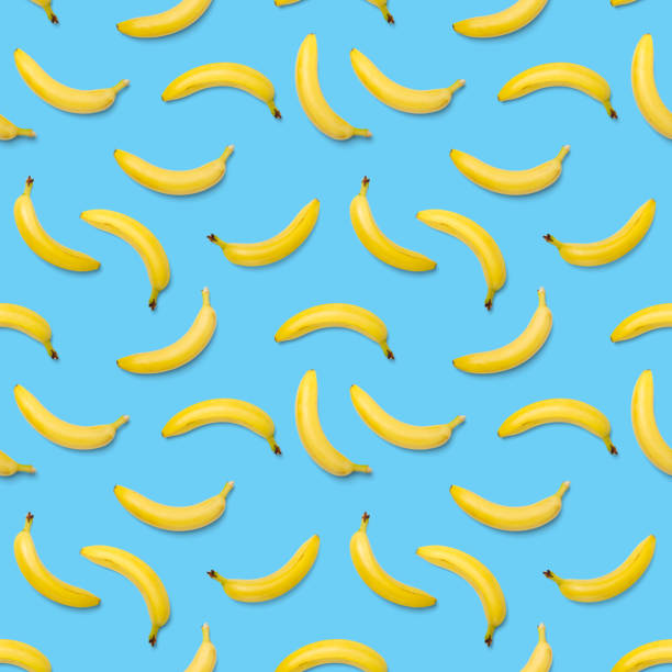 istock Bananas seamless pattern. pop art bananas pattern. Tropical abstract background with banana. Colorful fruit pattern of yellow banana 1281583711