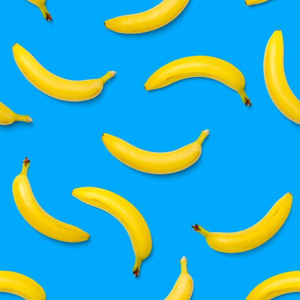 istock Bananas seamless pattern. pop art bananas pattern. Tropical abstract background with banana. Colorful fruit pattern of yellow banana 1281583970
