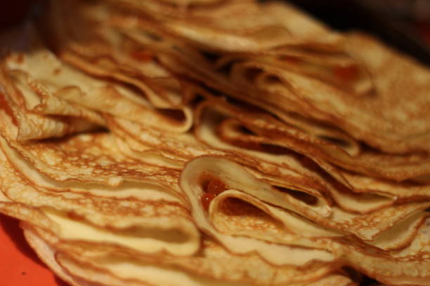 istock pancakes with red caviar on the table 1281585233