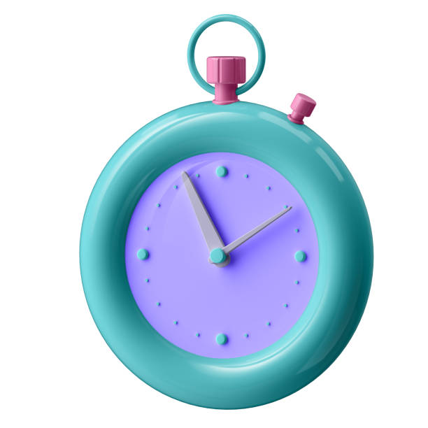 3d illustration. Stopwatch in cartoon style not white background.