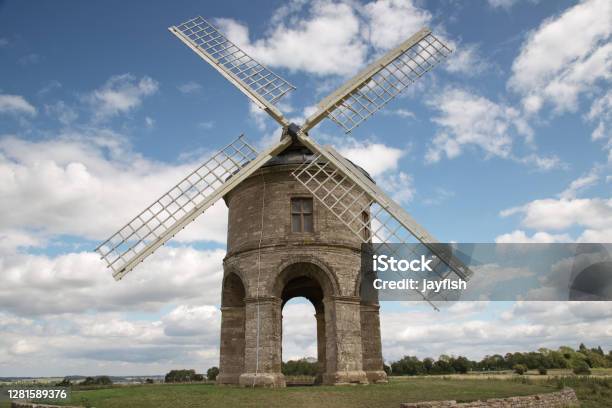 Chesterton Windmill Stone Tower Windmill With An Arched Base Stock Photo - Download Image Now