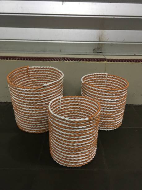 istock Basket weaving made from synthetic rope 1281596755