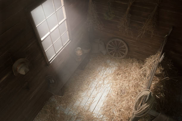 istock Scenery in the village barn studio 1281596807