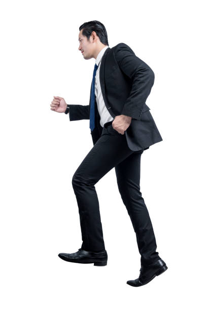 istock Asian businessman with a running expression 1281599765