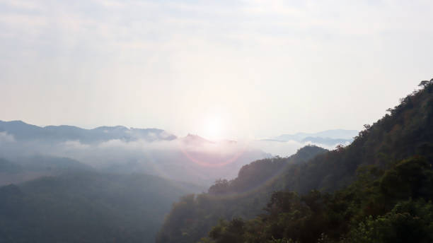 istock Landscape mountain in morning time with sunlight 1281600188