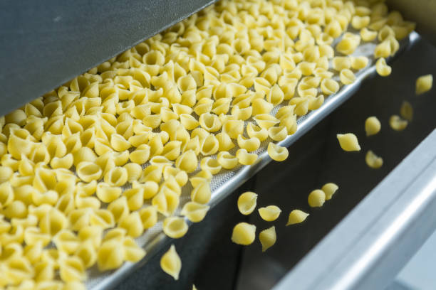 istock Line for the production of pasta. 1281602614