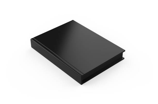 istock Hardcover canvas book mock-Up on isolated white background, ready for design presentation, 3d illustration 1281603395