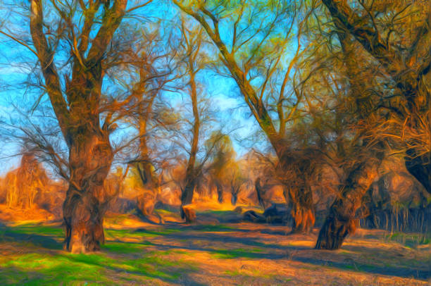 istock Oil landscape painting 1281603849