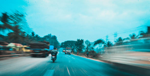 istock Day drive on Indian road 1281611025