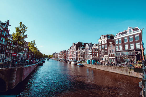 Amsterdam Canal At Noon, Netherlands