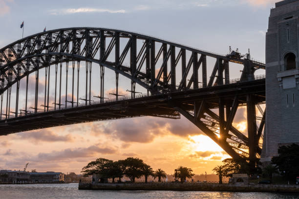 istock Sydney Harbour Bridge at sunset photographed from Kirribilli 1281614170