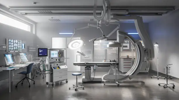 Photo of Modern operating room in a hospital generated digitally