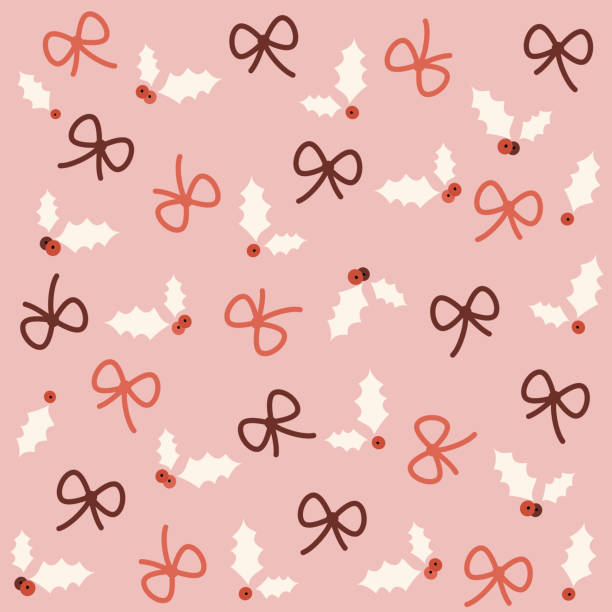 140+ Mistletoe Wallpaper Pattern Silhouettes Stock Illustrations