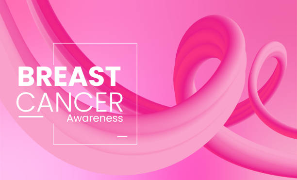 ilustraciones, imágenes clip art, dibujos animados e iconos de stock de cáncer de mama octubre mes de conciencia de fondo color vectorial - breast cancer