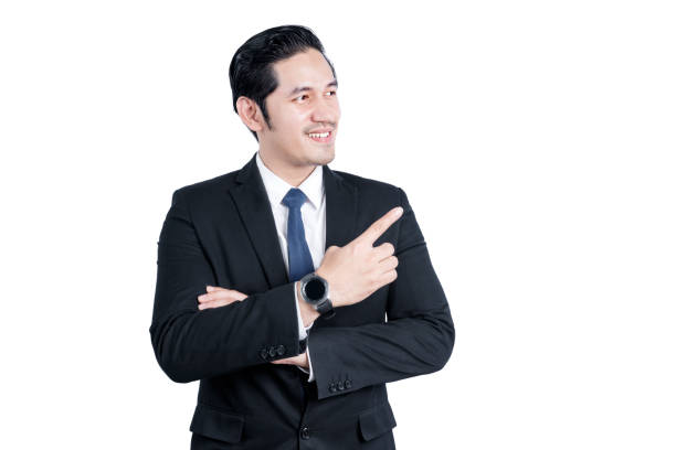 istock Asian businessman pointing something 1281629341