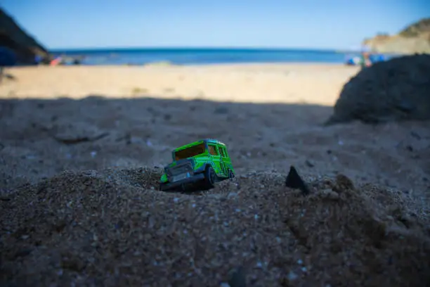 Photo of Toy car on the beach