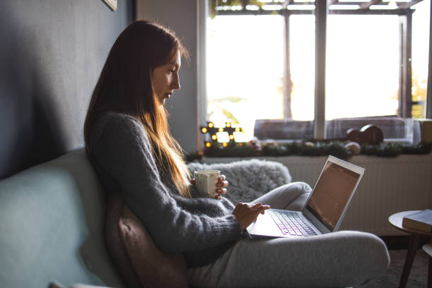 istock Young woman working from home 1281631543