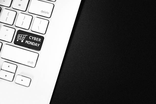 istock Cyber Monday text on the laptop keyboard 1281632860