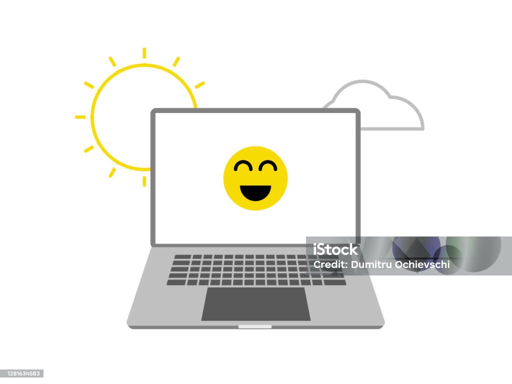 Happy Computer Illustration Stock Illustration - Download Image Now ...