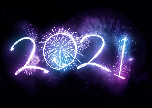 2021 New Year Fireworks Display Concept photo