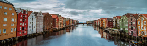 istock Colorful huts on stilts in Trondheim, Norway, Scandinavia 1281639035