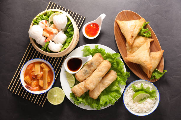 istock assorted of asian food- top view 1281639330