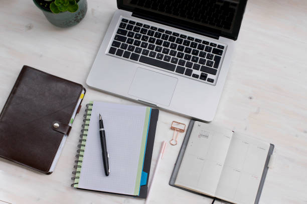 istock top view of home office desk ready to work study from home concept 1281646257