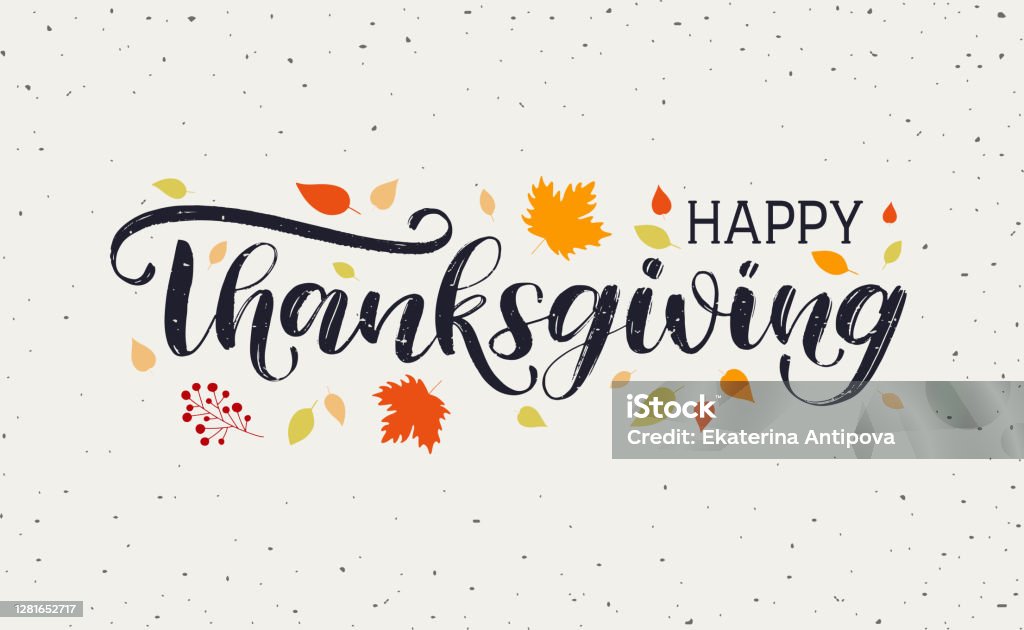 Diseño vectorial tipográfico feliz del Día de Acción de Gracias - arte vectorial de Día de Acción de Gracias libre de derechos