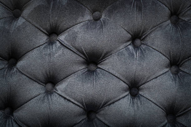 istock Quilted velvet black fabric 1281655765
