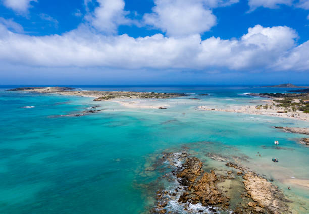 istock Tropical sandy beach with turquoise water, in Elafonisi, Crete, Greece 1281656298
