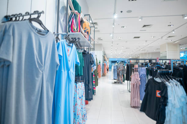 istock Clothing store retail display in shopping mall 1281657677