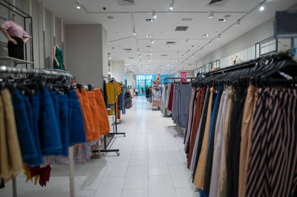 istock Clothing store retail display in shopping mall 1281657747