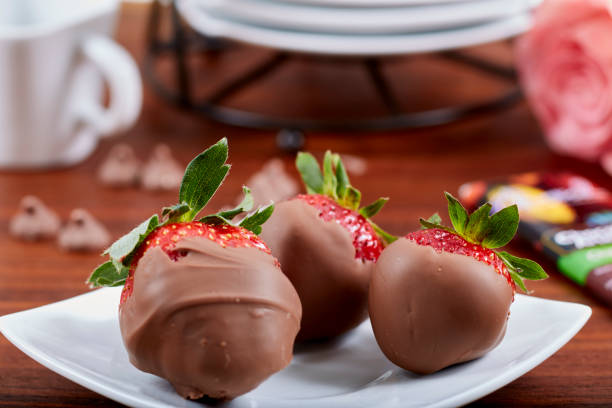 istock Food Background Strawberry on Table 1281657778