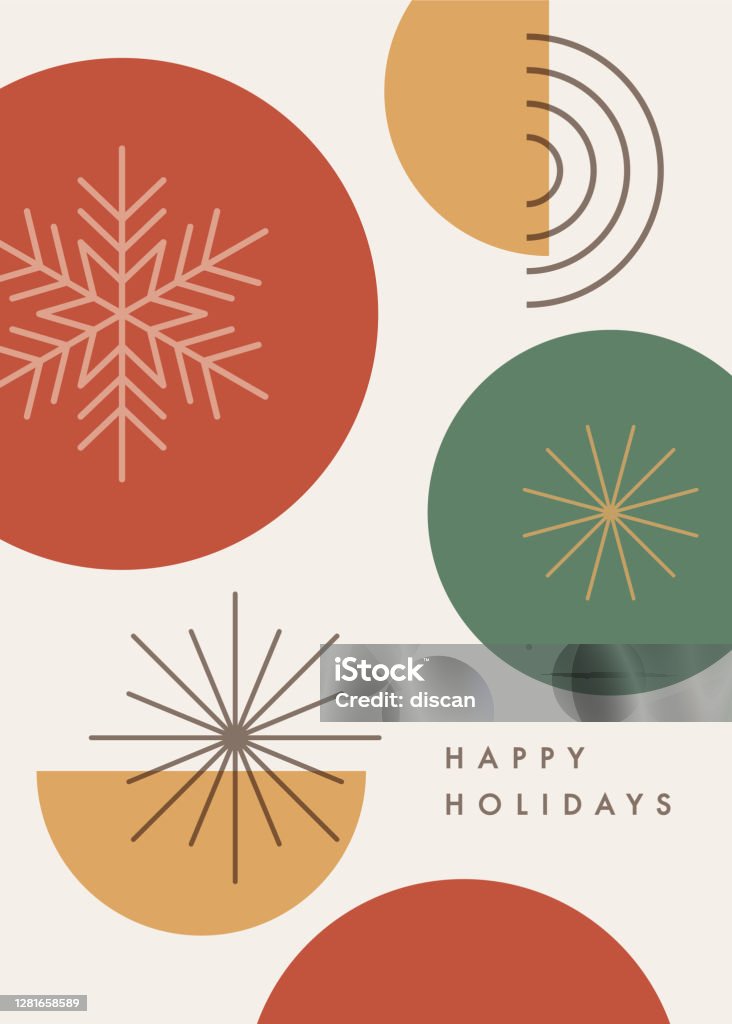 Happy holidays card with modern geometric background. Happy holidays card with modern geometric background. Stock illustration Christmas stock vector